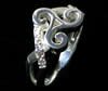 Bague Triskell en argent avec �clats