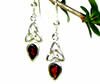 Boucles doreilles Entrelacs - Grenat
