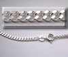 Chaine maille Gourmette - 55 cm en argent