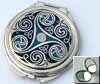Miroir Celtique Triskell - Spirale bleu